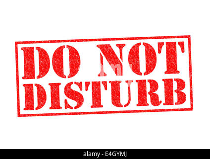 TUN Sie nicht stören Stempel auf einem weißen Hintergrund. Stockfoto
