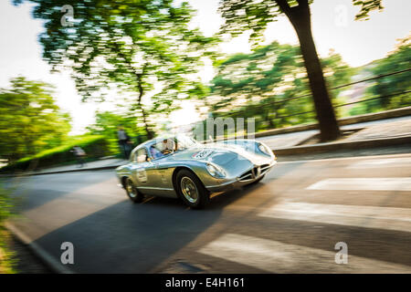 Alfa Romeo 2000 Sportiva von 1954 an Mille Miglia - Oldtimer-Rennen, Brescia, Italien 2014 Stockfoto