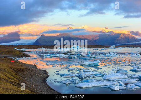 Jökulsárlón Gletscher-Bucht Stockfoto