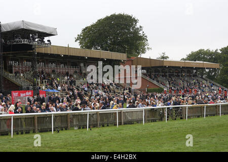 Newmarket, Großbritannien. 11. Juli 2014. Moet &amp; Chandon Juli Festival QUIPCO Gentlemans Tag. Menschenmassen auf dem Juli-Festival. Bildnachweis: Aktion Plus Sport/Alamy Live-Nachrichten Stockfoto