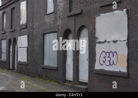 Eine Fläche von Toxteth in Liverpool 8 bekannt als The Welsh Straßen durch die Straßen nach Städte in Wales benannt. Stockfoto