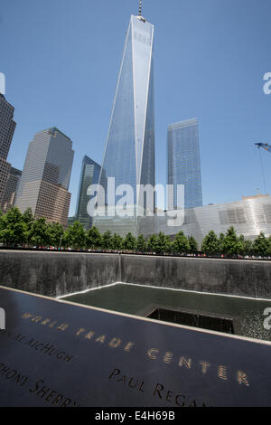 Ground Zero World Trade Center 9 / 11 Memorial bekannt als National September 11 Memorial in Manhattan, New York, Amerika. Stockfoto