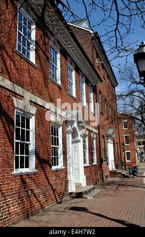 Alexandria, Virginia: Zwei c. 1770 und 1792 Backsteingebäude umfassen historische Gadsby Taverne Stockfoto