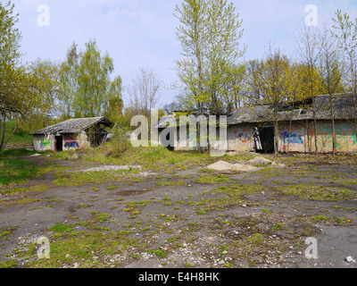 Alten Militärbasis der sowjetischen Armee in Lettland Stockfoto