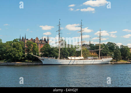 Fregatte am Kai in Oslo Norwegen Stockfoto