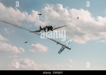 Der erste Kampf Luftsiege an der Westfront im zweiten Weltkrieg wurden durch die französische Armee de l ' Air Piloten behauptet. Stockfoto