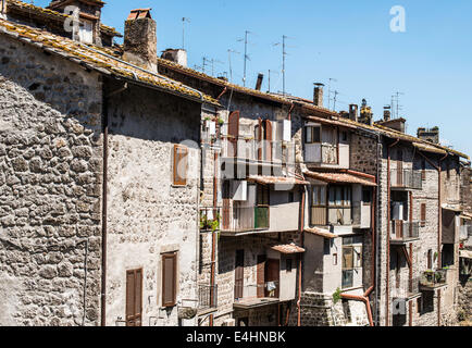 Traditionelle italienische Haushalte. Alte Gebäude Stockfoto