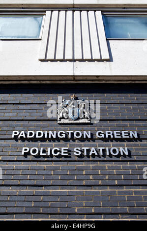 Polizeistation Paddington Green in London. Stockfoto