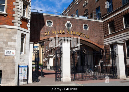 Str. Marys Krankenhaus in Paddington, London Stockfoto
