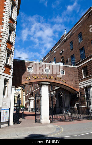 Str. Marys Krankenhaus in Paddington, London Stockfoto