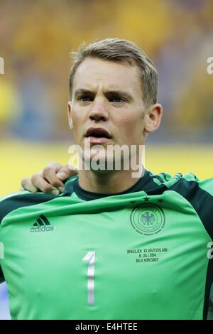 Manuel Neuer (GER), 8. Juli 2014 - Fußball / Fußball: FIFA World Cup Brasilien 2014 Semi Final Spiel zwischen Brasilien und Deutschland im Estadio Mineirão in Belo Horizonte, Brasilien. (Foto: AFLO) [3604] Stockfoto