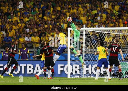 Manuel Neuer (GER), 8. Juli 2014 - Fußball / Fußball: FIFA World Cup Brasilien 2014 Semi Final Spiel zwischen Brasilien und Deutschland im Estadio Mineirão in Belo Horizonte, Brasilien. (Foto: AFLO) [3604] Stockfoto