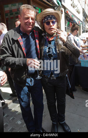 Suggs und Adam Ant bei der 65-Jahr-Feier der Bar Italia in der Frith Street, Soho, London Stockfoto