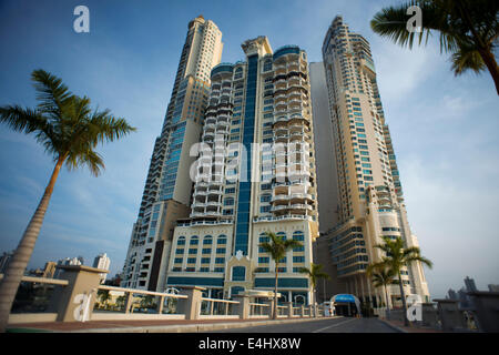 Appartements im Bereich Bancária (Financial District), Panama City, Panama, Mittelamerika. Banc Aera, Panama City, Panama. Panama-C Stockfoto