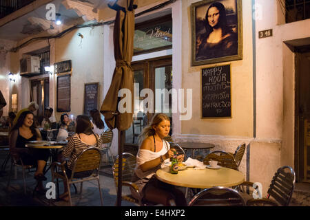 Italienisch Restaurant Da Vinci in der alten Stadt Panama-Stadt. San Filipe Bezirk von Casco Viejo, UNESCO-Weltkulturerbe, Panama-Stadt Stockfoto