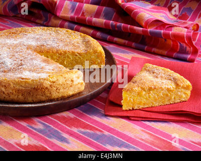 Orange Pfirsich Kuchen Stockfoto