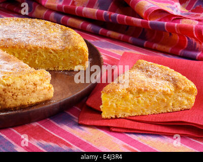 Orange Pfirsich Kuchen Stockfoto