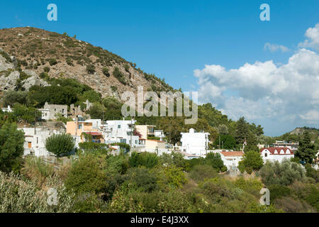 Griechenland, Rhodos, Dorf Platanias bin Berg Profitis Ilias, Stockfoto
