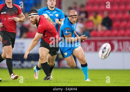 Salford, UK. 12. Juli 2014. Super League-Rugby. Salford Reds V Rumpf. Hull FC Hooker Danny Houghton in Aktion. Bildnachweis: Aktion Plus Sport/Alamy Live-Nachrichten Stockfoto