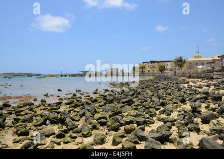 Sal Rei Hafenblick, Boa Vista, Kap Verde Stockfoto