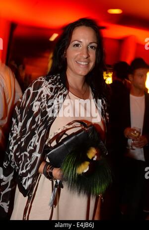 Berlin, Deutschland. 11. Juli 2014. Filmproduzent Minu Barati-Fischer bei der Michalsky Stylenite Party während der Berlin Fashion Week in Berlin, Deutschland, 11. Juli 2014. Foto: Britta Pedersen/Dpa/Alamy Live News Stockfoto