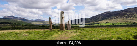 Machrie Moor Steinkreis, Isle of Arran, Schottland. Stockfoto