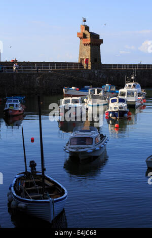 Lynmouth Harbour und Rheinischen Turm, Devon Stockfoto