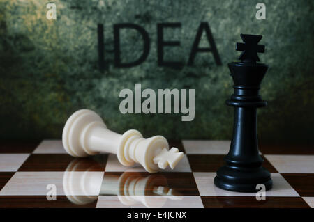 Idee und Schach-Konzept Stockfoto