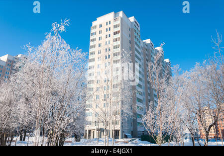 Winter in Moskau, Russland Stockfoto