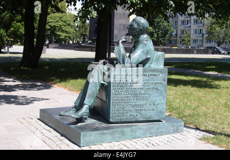 Statue des Widerstandskämpfers Jan Karski in Warschau Stockfoto