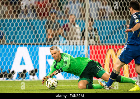 Rio De Janeiro, Brasilien. 13. Juli 2014. Manuel Neuer (GER) Fußball: FIFA World Cup Brasilien 2014 Finale match zwischen Deutschland und Argentinien 1-0 im Maracana-Stadion in Rio De Janeiro, Brasilien. Bildnachweis: Maurizio Borsari/AFLO/Alamy Live-Nachrichten Stockfoto