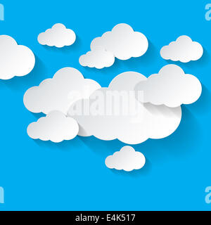 Weiße Wolken Pn blauen Himmelshintergrund abstrahieren. Cloud-computing Stockfoto