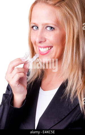 Weißes Lächeln Stockfoto