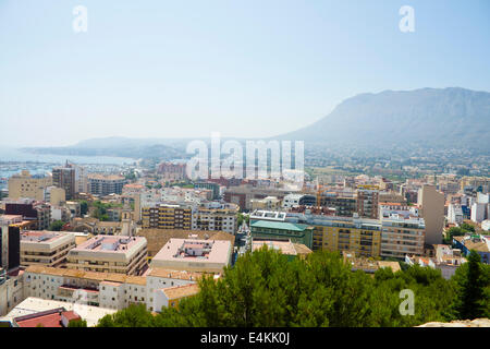 Denia-Alicante-Blick von Burg Stockfoto