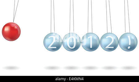 Newtons Wiege mit 2012 Stockfoto