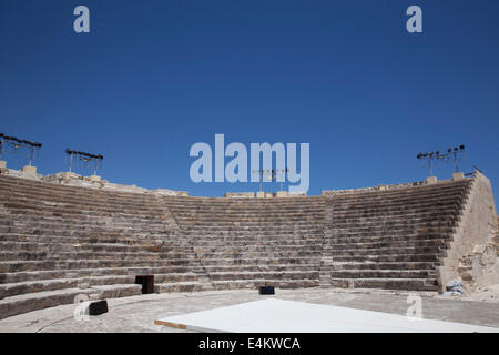 Historische römische Theater von Kourion auf der Insel Zypern. Stockfoto