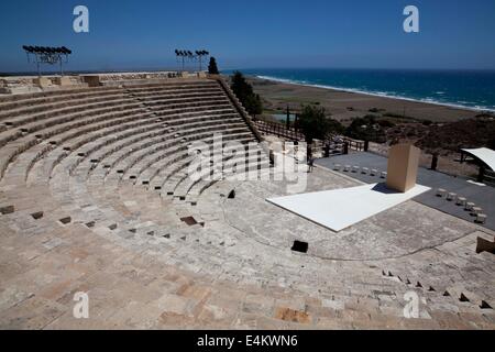 Historische römische Theater von Kourion auf der Insel Zypern. Stockfoto