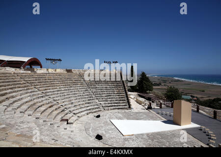 Historische römische Theater von Kourion auf der Insel Zypern. Stockfoto