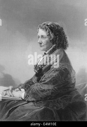 Harriet Beecher Stowe, 1811-1896, ein amerikanischer Schriftsteller, Autor von Onkel Toms Hütte, Stockfoto