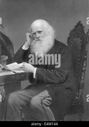 William Cullen Bryant, 1794-1878, ein amerikanischer Dichter, Journalist, Stockfoto