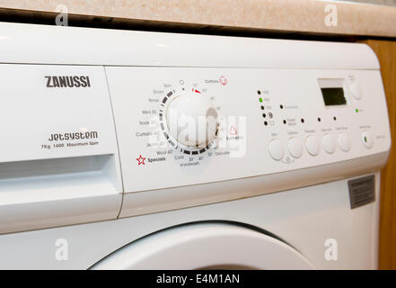 Ein Zanussi Waschmaschine Control panel Stockfoto