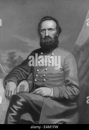 Thomas Jonathan "Stonewall" Jackson, 1824-1863, einem Konföderierten general während des amerikanischen Bürgerkrieges, Stockfoto