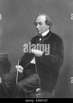 Benjamin Disraeli, 1. Earl of Beaconsfield, 1804-1881, ein britischer Staatsmann und Schriftsteller, Stockfoto