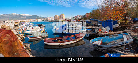 Gemlik Stadt und Gemlik Bucht befindet sich die Northwest Marmarameer, Türkei Stockfoto