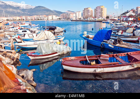 Gemlik Stadt und Gemlik Bucht befindet sich die Northwest Marmarameer, Türkei Stockfoto