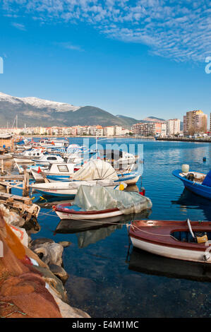 Gemlik Stadt und Gemlik Bucht befindet sich die Northwest Marmarameer, Türkei Stockfoto