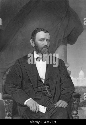 Ulysses Simpson Grant, 1822-1885, 18. Präsident der Vereinigten Staaten, Kommandierender general der Union Armeen Stockfoto