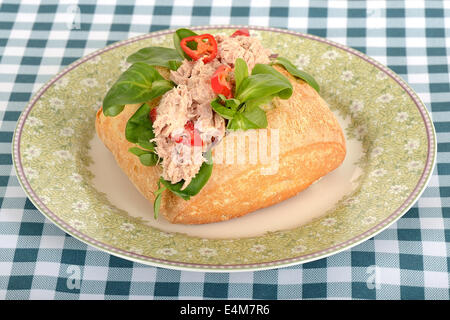 Spicy Tuna und Chili Roll Stockfoto