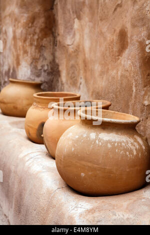 Tontöpfe, Getreidespeicher, Tumacacori National Historical Park, Arizona USA Stockfoto