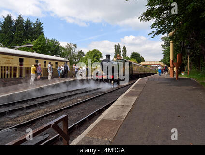 Dampf Lok 4270 Gloucestershire Warwickshire Railway am Bahnhof Toddington, Gloucestershire Stockfoto